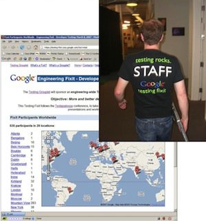 Testing Fixit 2007 T-shirt and web
application